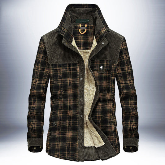 Chaqueta de Invierno para Hombre Acolchada Térmica Algodón Puro a Cuadros - Image 2