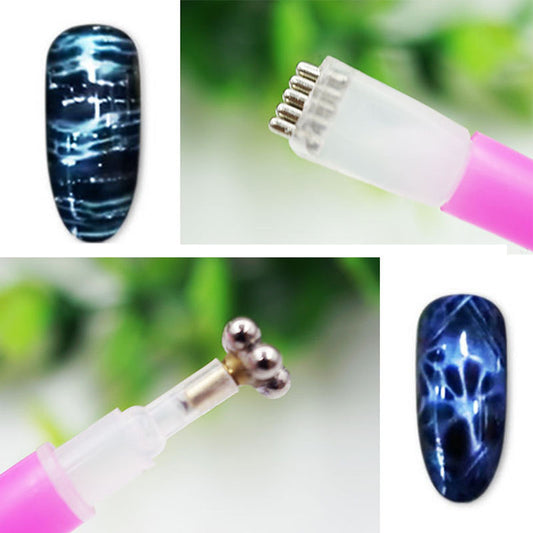 Bolígrafo Magnético Doble Punta con Diseño de Flor de Cerezo para Nail Art - Image 2
