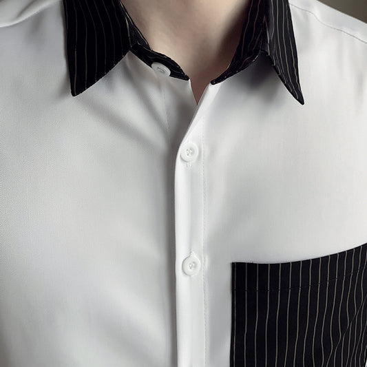 Camisa de Rayas Tres Cuartos para Hombre - Diseño Moderno de Verano - Image 2