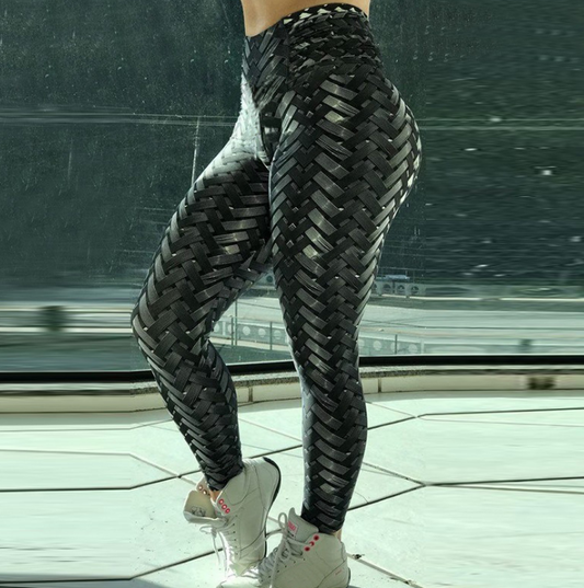 Leggins Deportivos Estampado Iron Weave con Levantamiento de Glúteos - Image 2
