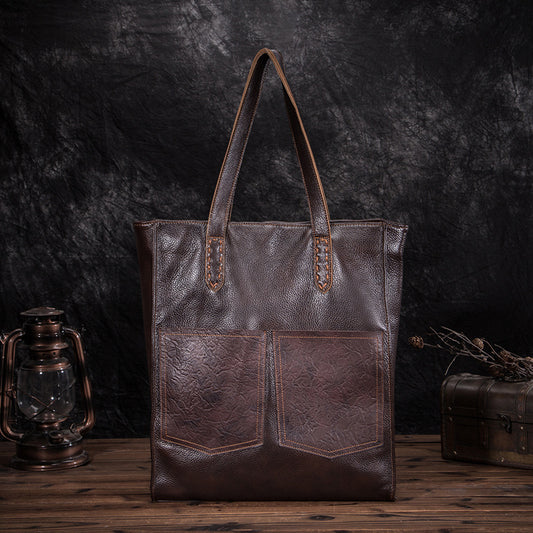 Bolso de Cuero Genuino Textura Lichi - Bolsa de Hombro Elegante - Image 2