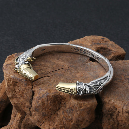 Pulsera de Plata Tailandesa Vintage para Hombre - Diseño Dominante - Image 2