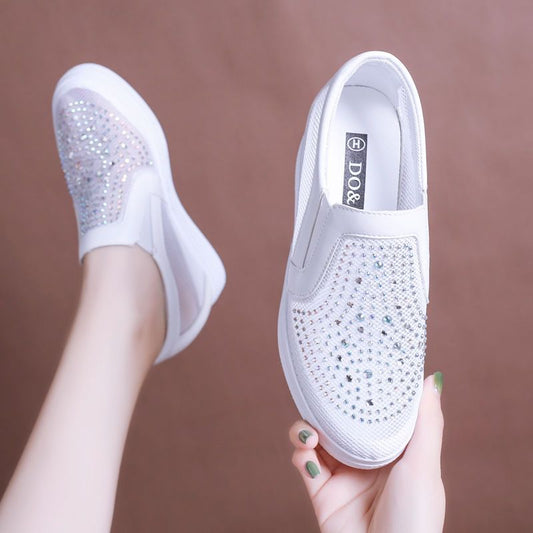 Tenis Blancos para Mujer con Malla Transpirable y Tacón Oculto - Image 2