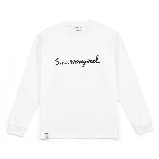 Camiseta Hombre Manga Larga Suelta Otoño Carbón con Estampado de Letras - Image 2