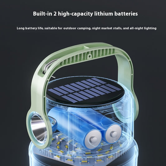 Linterna de Camping Solar Recargable con Múltiples Modos de Iluminación - Image 2