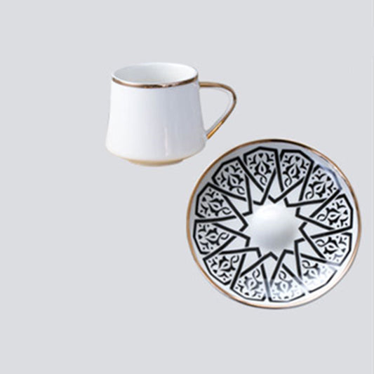 Juego de Taza y Plato de Cerámica Turca para Café - Image 2