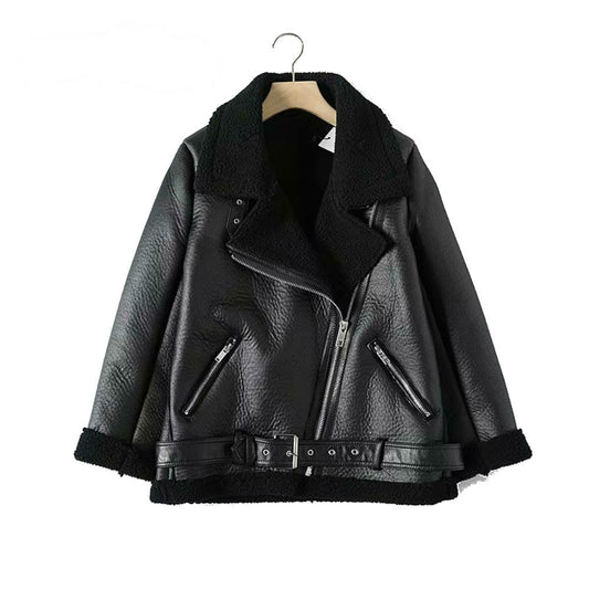 Chaqueta de Cuero Sintético Cordero Invierno - Image 2