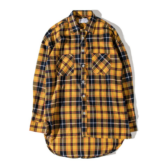 Polera Hombre Cuadrícula Amarillo y Negro - Image 2