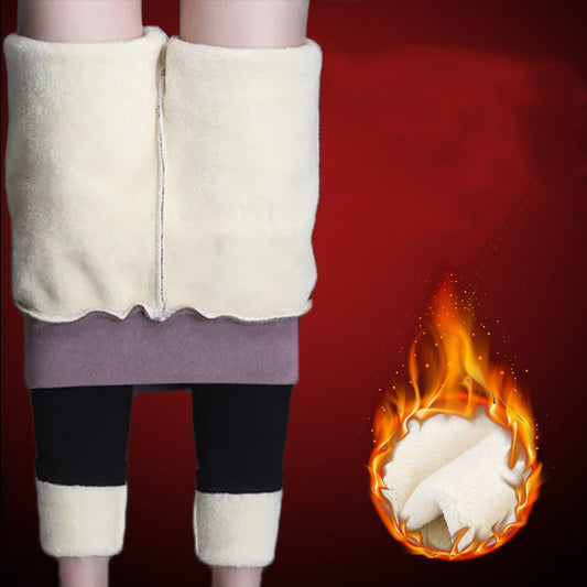 Pantalones de Felpa Gruesa Tipo Piel de Cordero para Mujer - Image 2