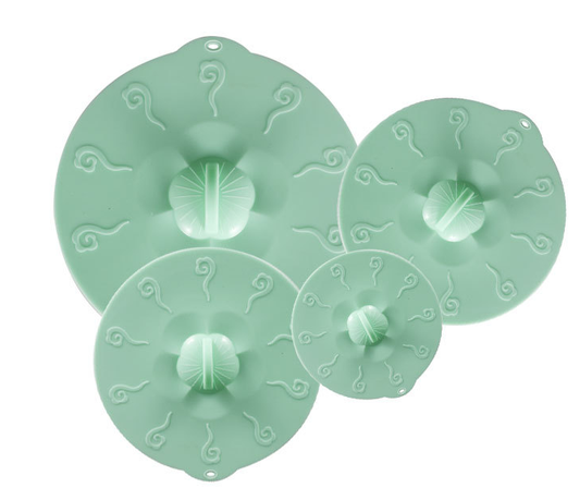 Set de 4 Tapas de Silicona Reutilizables con Ventosa - Sellado Hermético para Microondas y Almacenamiento - Image 2