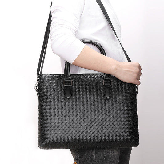 Bolso Tejido Casual Coreano para Hombre - Porta Documentos - Image 2