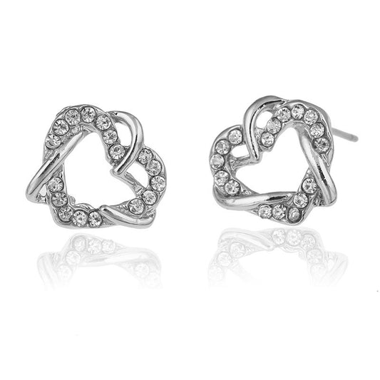 Aretes de Corazón en Oro Laminado y Oro Rosado - Image 2