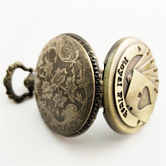 Reloj de Bolsillo Clásico Vintage con Diseño de Póker - Image 2