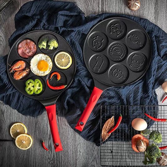 Sartén Antiadherente de Aleación de Aluminio con 7 Orificios para Desayuno - Image 2