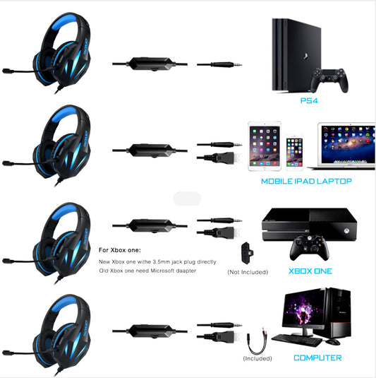 Auriculares Gaming con Luces LED - Headset Wired Premium - Image 2