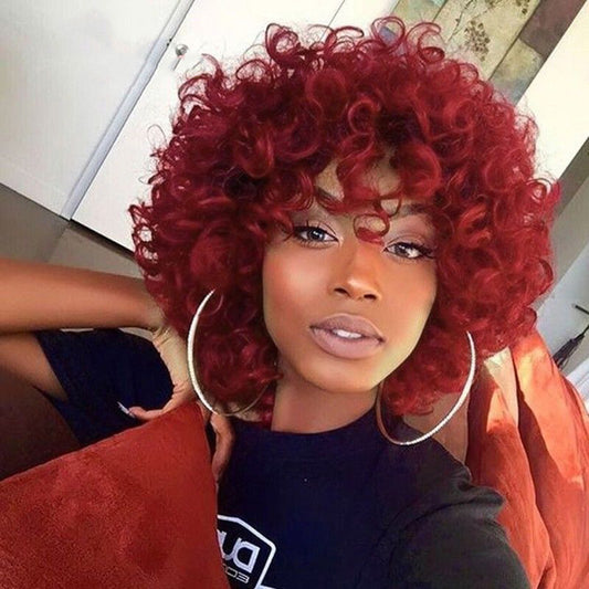 Peluca Corta Rizada para Mujer - Cabello Sintético Natural - Image 2