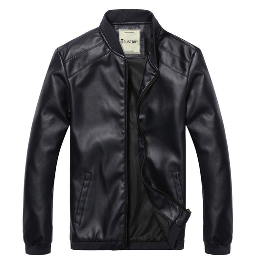Chaqueta de Cuero Slim Fit Estilo Coreano para Hombre - Image 2