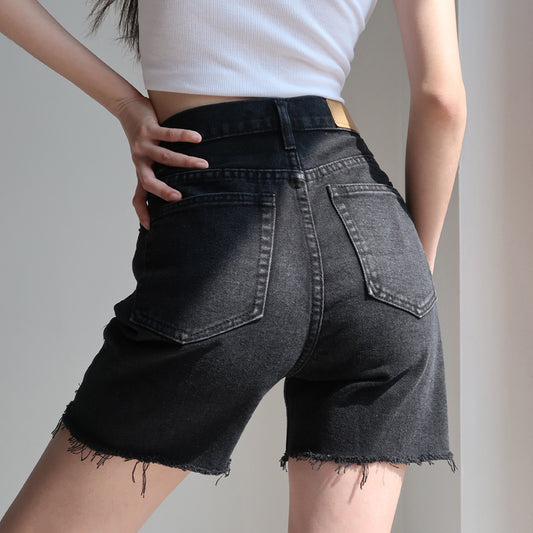 Shorts de Mezclilla con Ruedo Deshilachado - Image 2