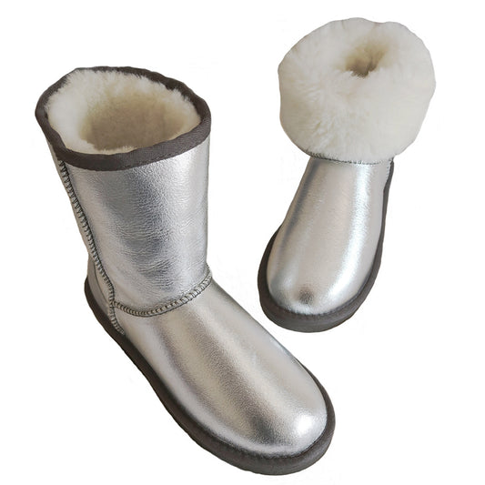 Botas de Nieve Impermeables con Piel de Oveja y Pelaje - Image 2