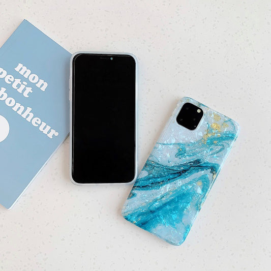 Funda iPhone Mármol Elegante con Logo Personalizado - Protección Suave - Image 2