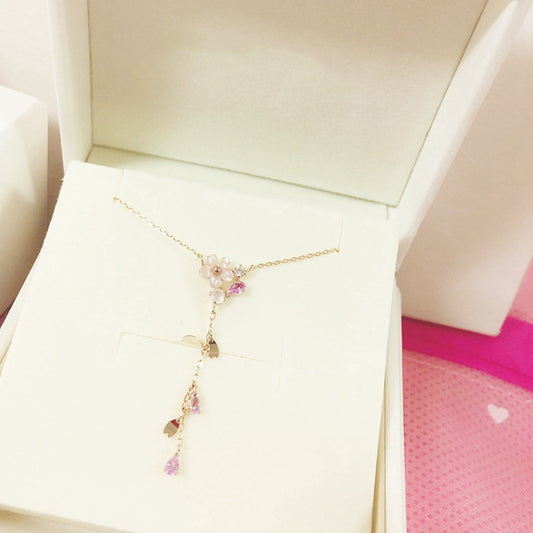 Collar Floral de Concha Rosa - Image 2