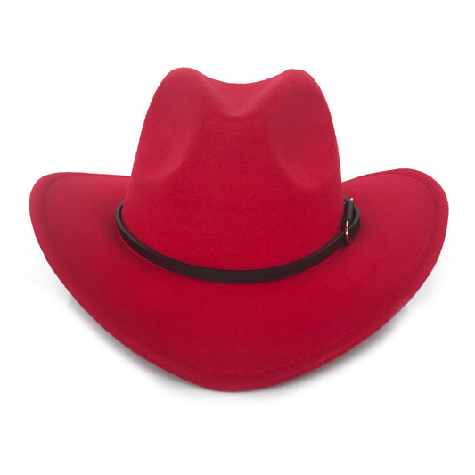 Sombrero Vaquero Vintage de Lana para Otoño e Invierno - Image 2