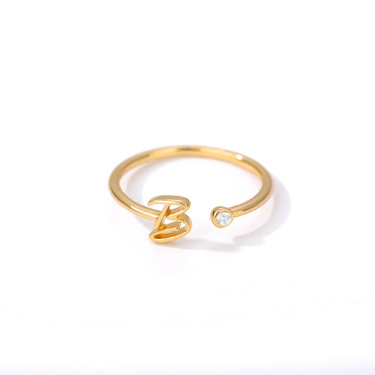 Anillo de Acero Inoxidable Dorado Unisex - Image 2