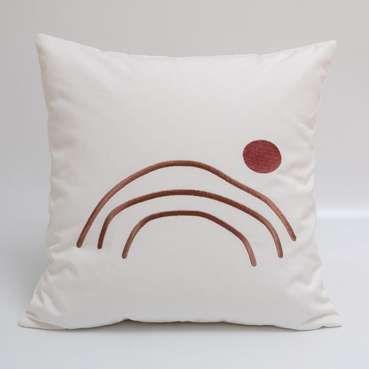 Cojín Decorativo de Algodón con Impresión de Casa Minimalista - Image 2
