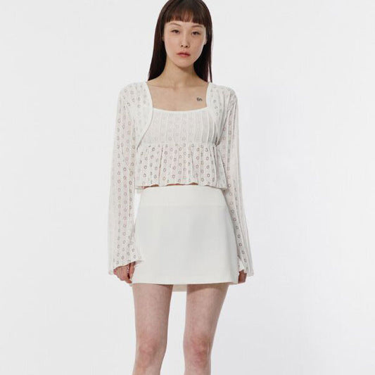 Cardigan Blusa Mujer con Detalles Calados - Image 2