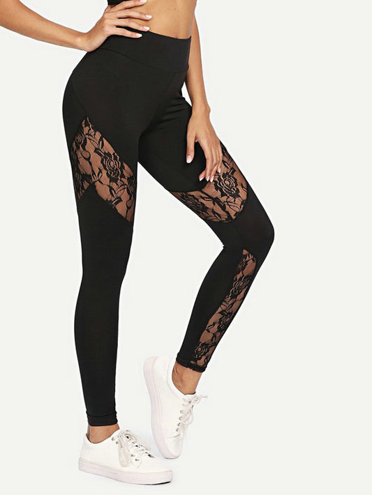 Pantalones de Yoga Deportivos con Encaje Perspectiva - Image 2
