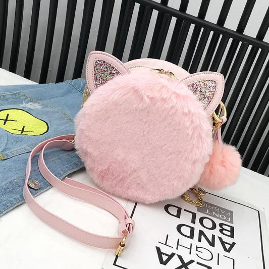 Bolso Mensajero Princesa Infantil de Peluche Suave Mediano para Niñas - Image 2