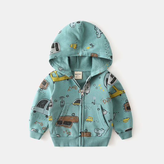 Sudadera con Capucha y Cierre de Dibujos Animados para Niños - Image 2