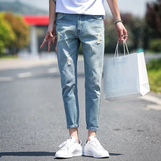 Pantalones Vaqueros Rotos Cortos para Hombre - Image 2
