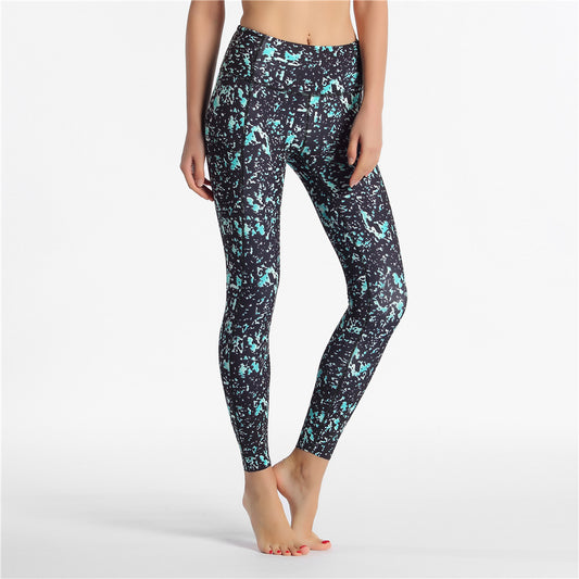 Pantalones de yoga con estampado y tela elástica - Image 2