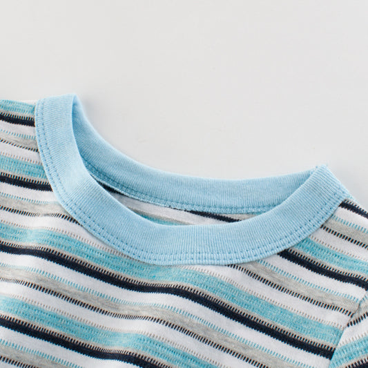 Playera Infantil de Rayas para Verano - Manga Corta - Image 2