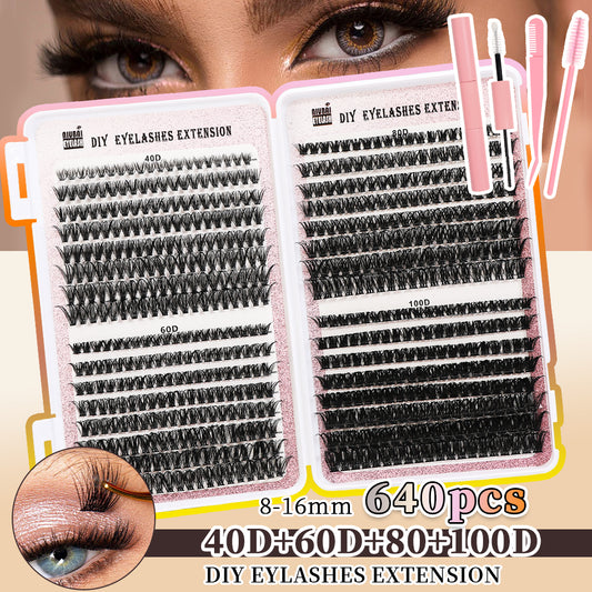 Set de 640 Pestañas Segmentadas en Libro de 32 Filas - Volumen Profesional - Image 2