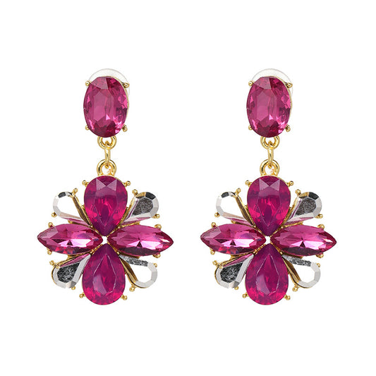 Aretes Retro de Perla y Diamante en Aleación - Image 2