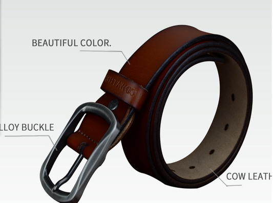 Cinturón de Cuero para Hombre Talla Grande 150cm - Estilo Rústico y Natural - Image 2