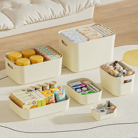 Caja de Almacenamiento Grande con Tapa para Ropa y Accesorios - Diseño Crema - Image 2