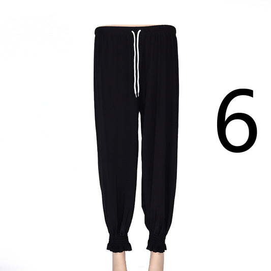 Pantalones Anchos Tipo Farol de Cintura Alta con Cordón para Mujer - Image 2