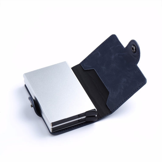 Billetera de Cuero para Tarjetas de Crédito con Protección RFID - Aluminio Doble y Diseño Premium - Image 2