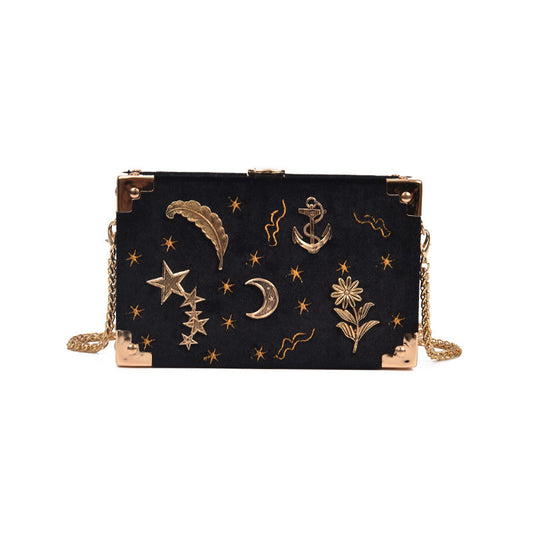 Bolso Bandolera Cuadrado con Bordado de Estrellas - Image 2