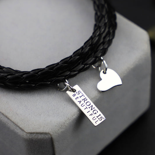 Conjunto de Plata Esterlina 925: Pulsera Robusta y Dije Corazón - Image 2