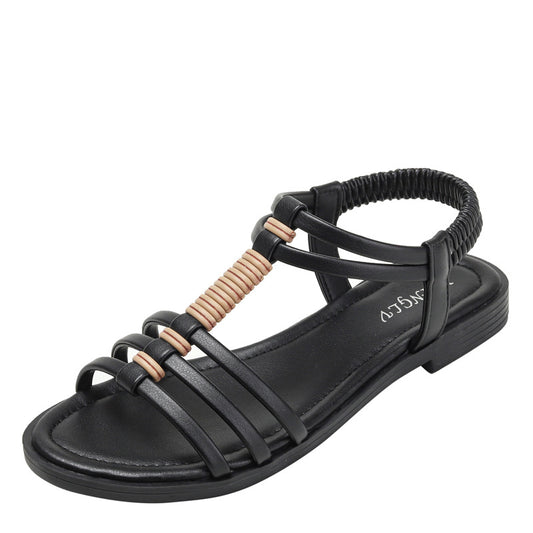 Sandalias Planas Bohemias con Detalles Calados para Playa y Viajes - Image 2