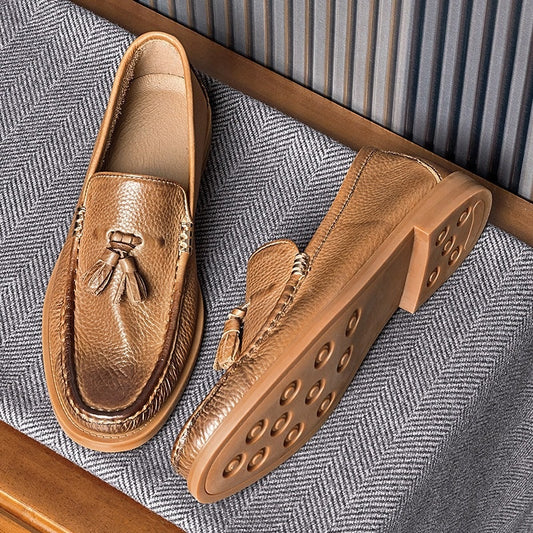 Zapatos de Cuero Genuino Estilo Inglés Transpirables para Hombre - Image 2
