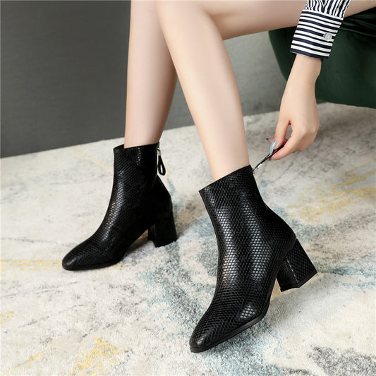 Botas para Mujer con Tacón Grueso y Talla Grande - Image 2