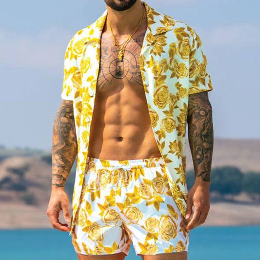 Conjunto Casual Streetwear: Camisa y Pantalones Cortos para Hombre - Image 2