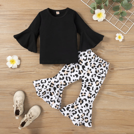Pantalones Acampanados Leopardo para Niñas - Conjunto Casual Elegante - Image 2