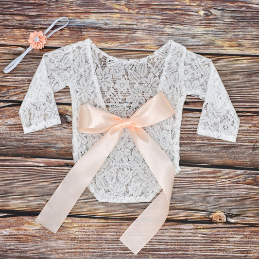 Accesorios Fotográficos Temática Princesa con Encaje y Moño - Image 2