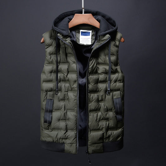 Chaleco Acolchado con Capucha para Hombre - Abrigo Invernal Cálido - Image 2